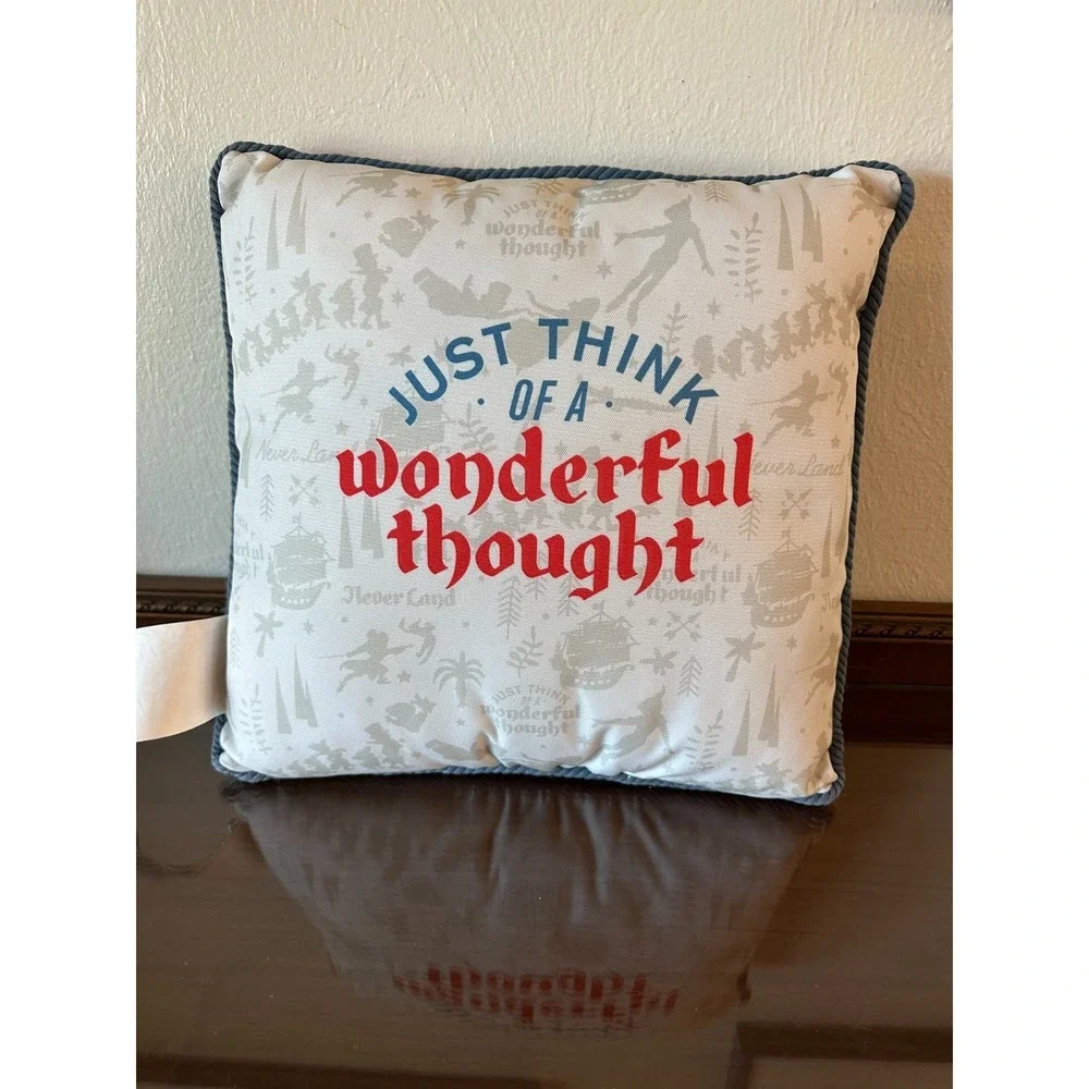 Disney Parks Peter Pan Just Think of A Wonderful Thought Throw Pillow Home Decor